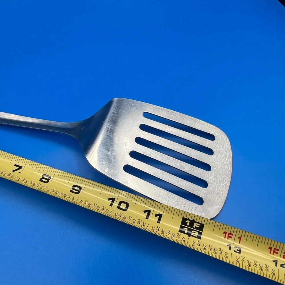 Stainless Steel Slotted Turner Spatula Kitchen Utensil Silver 12.5 Inch